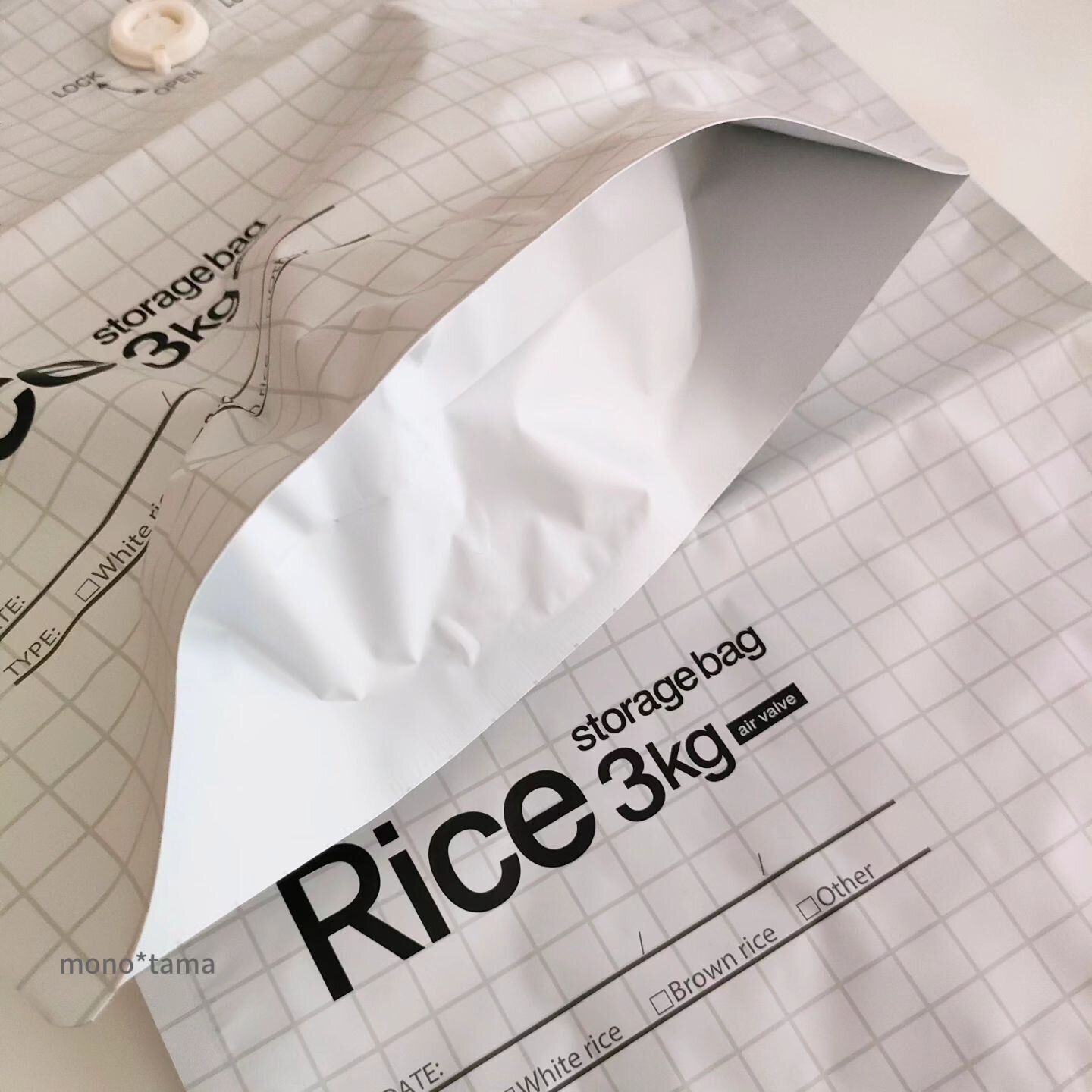 【セリア】お米の鮮度をキープして保存！「お米のための保存袋」