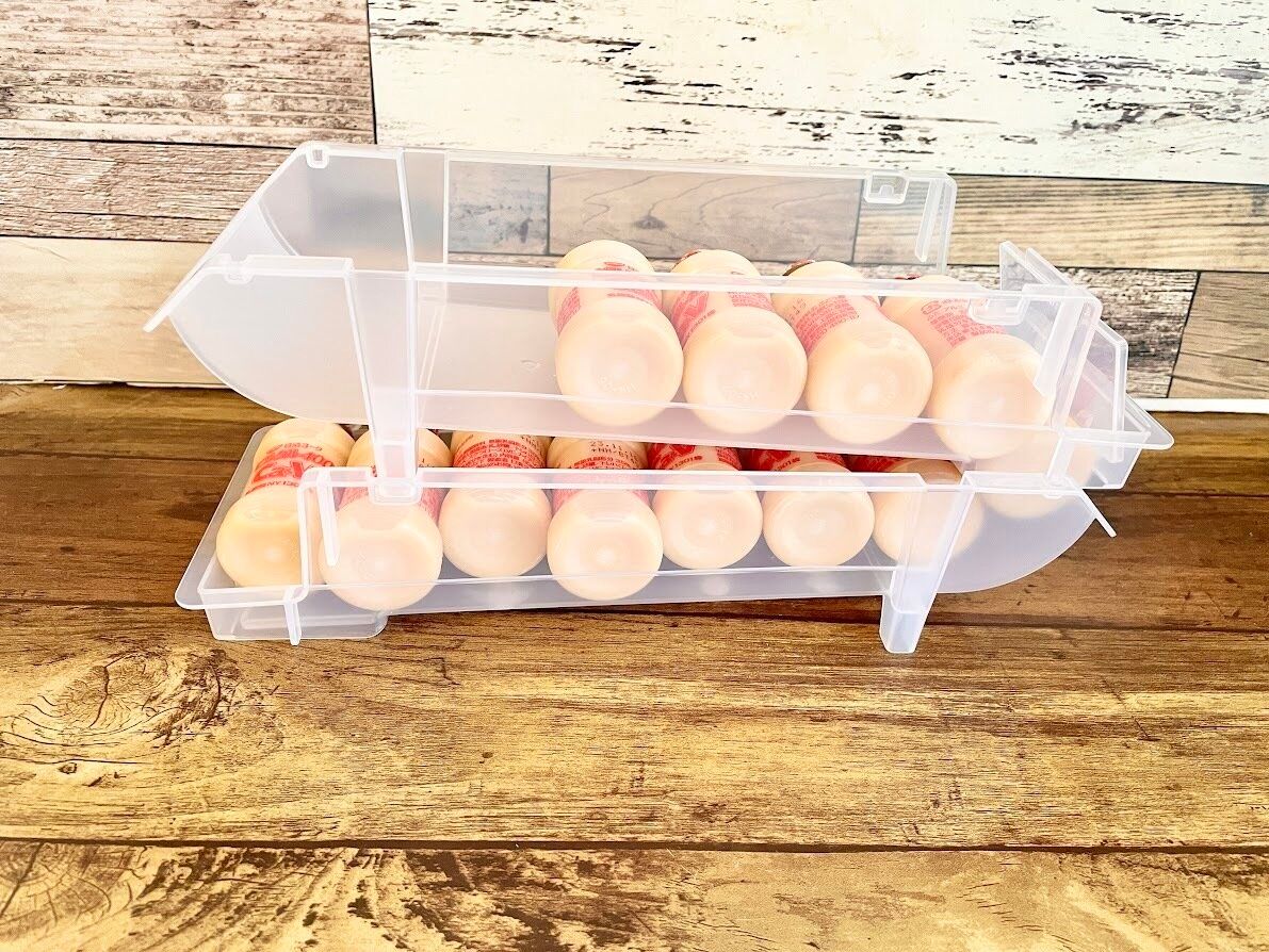 二段にした乳酸菌飲料ラック