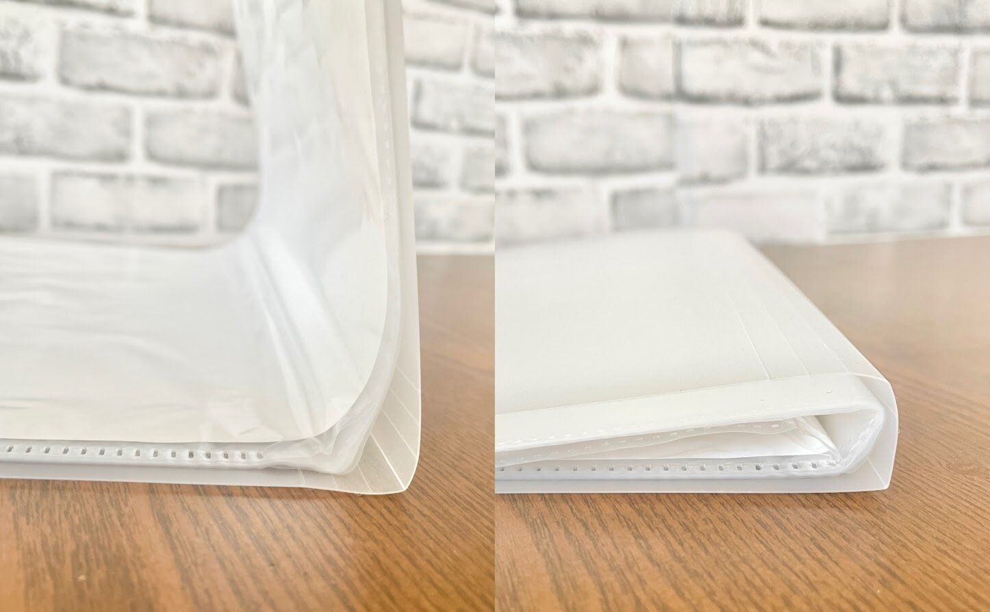 中の紙に折り目はつかない