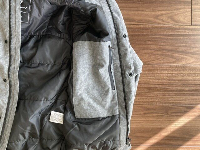 ワークマンディアライトウォームジャケット杢グレーS内ポケット