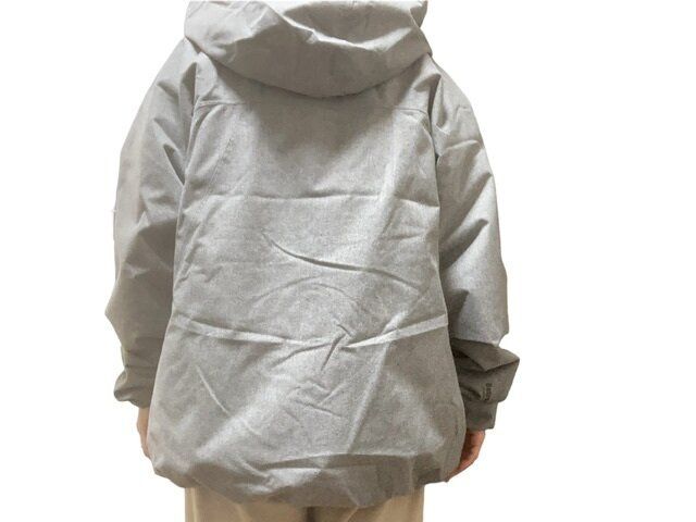 ワークマンディアライトウォームジャケット杢グレーS後ろ