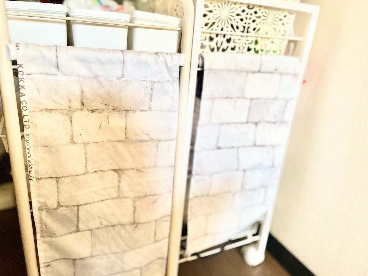 スチールワゴンに目隠しが設置できる