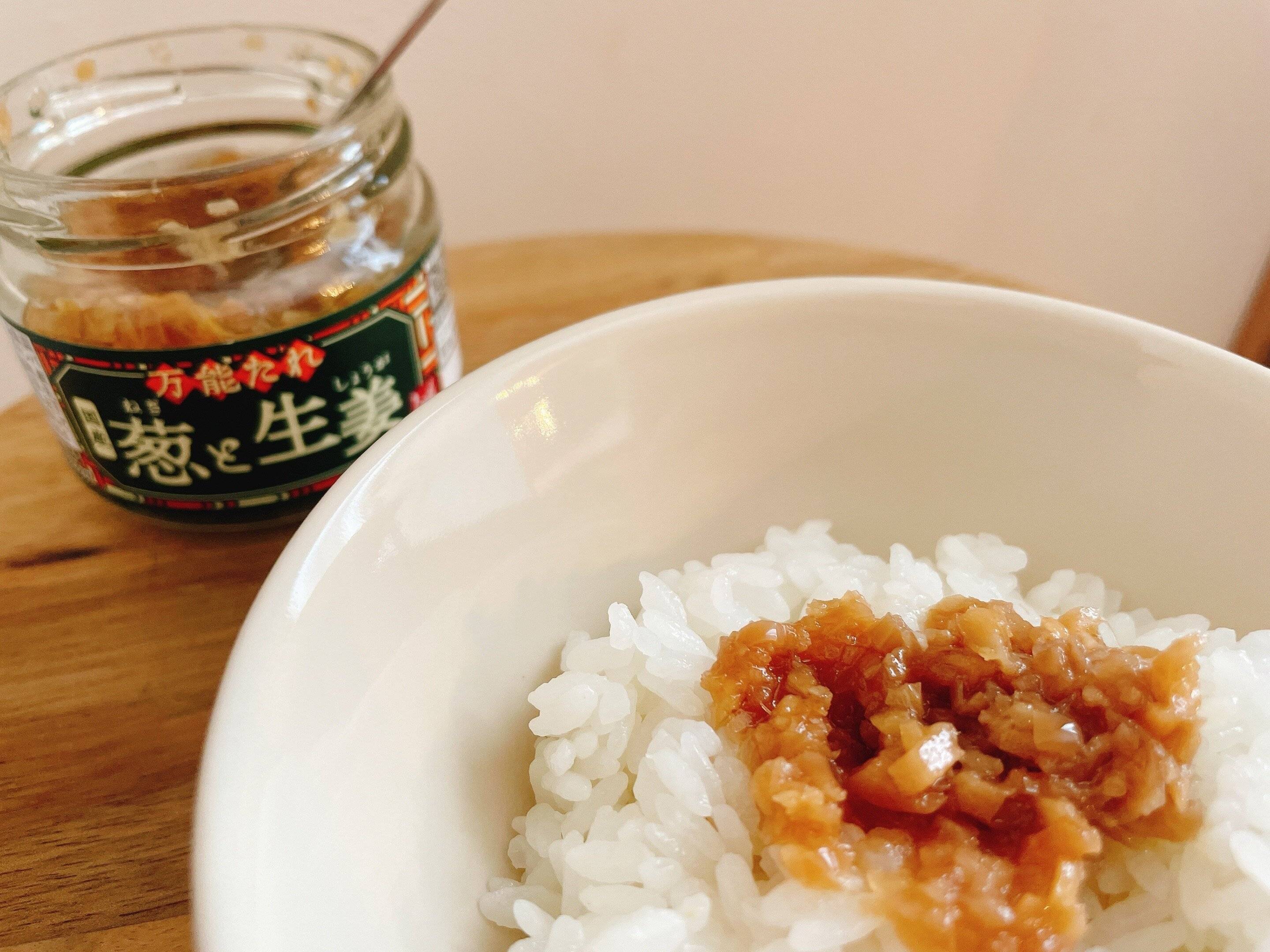 ご飯と万能タレの組み合わせ