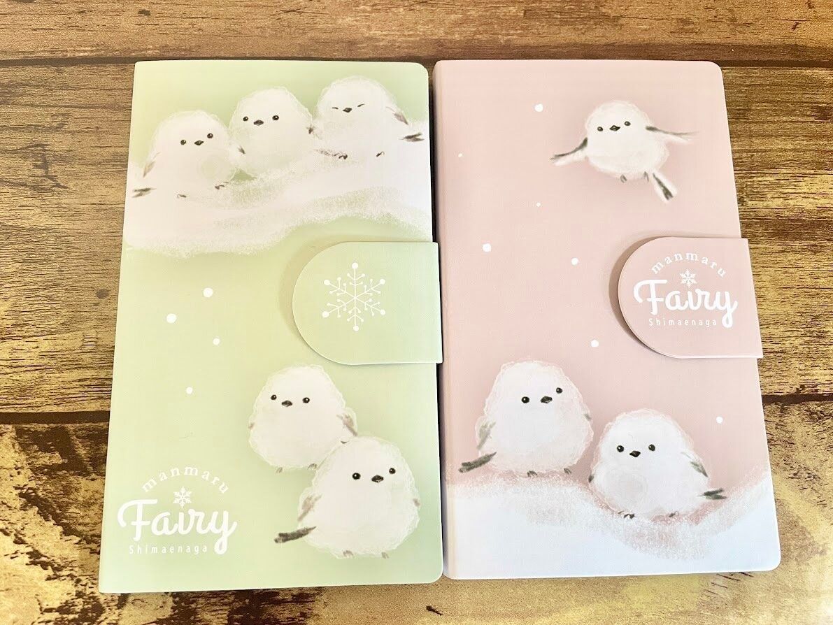 セリア ブック型メモ まんまるフェアリー ブルーとピンク