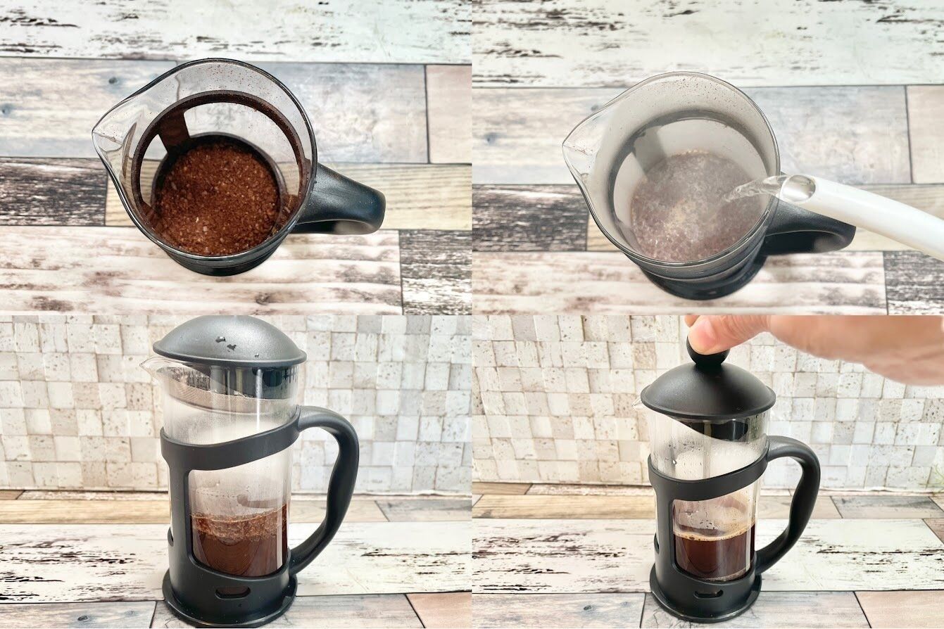 ティー&コーヒープレスでコーヒーを淹れる