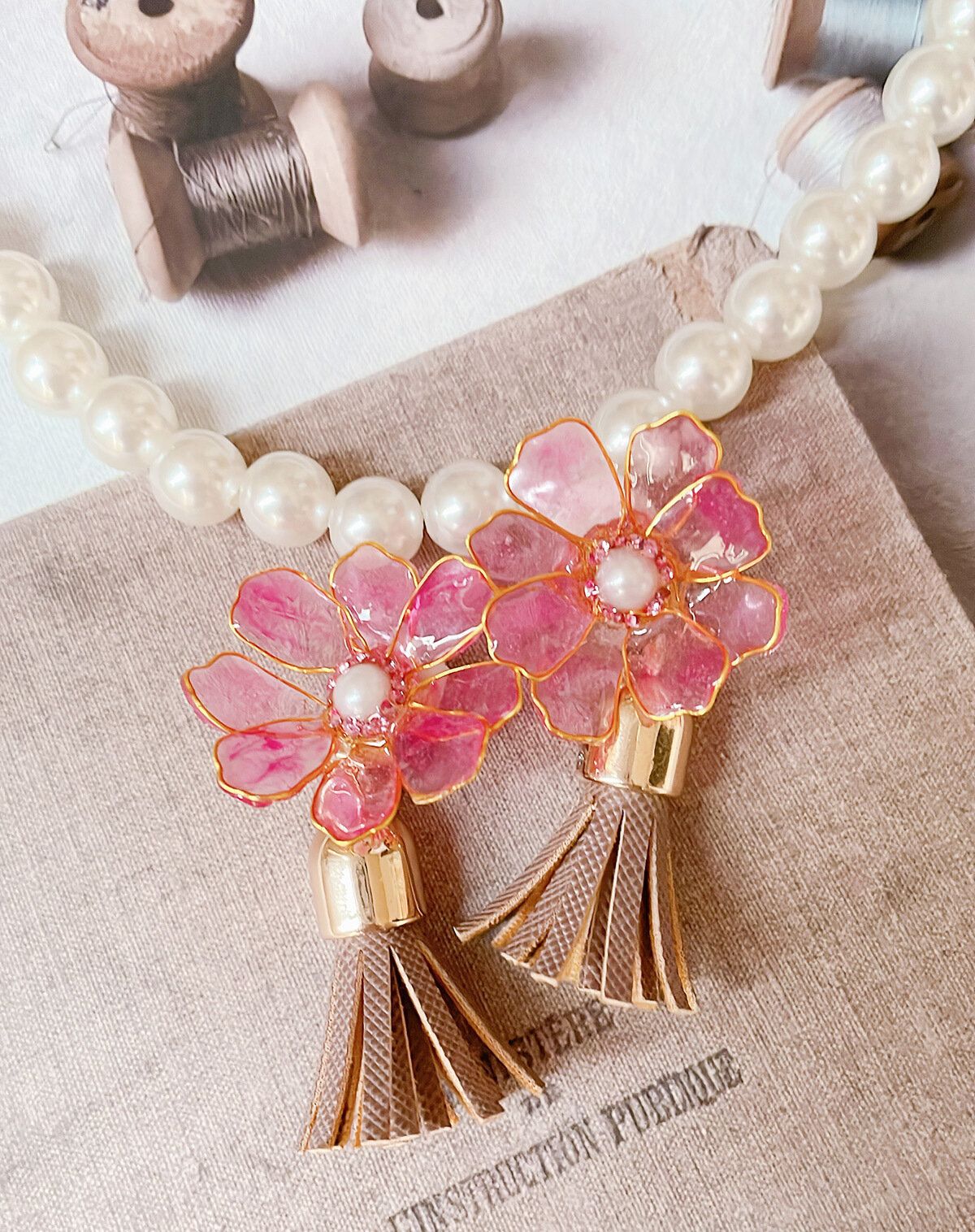 コスモスのイヤリング