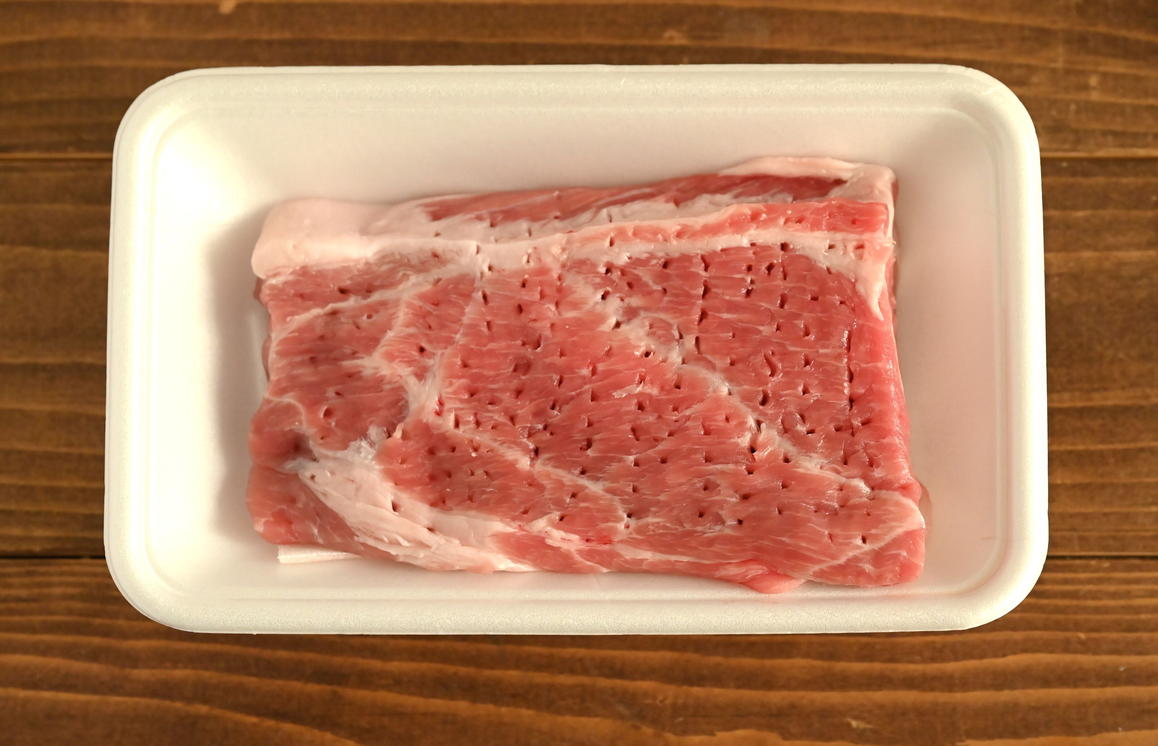 トレーにのったら豚肉