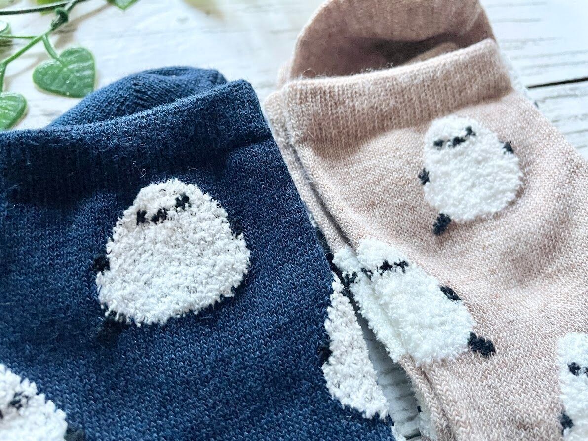 立体ブークレのシマエナガ柄