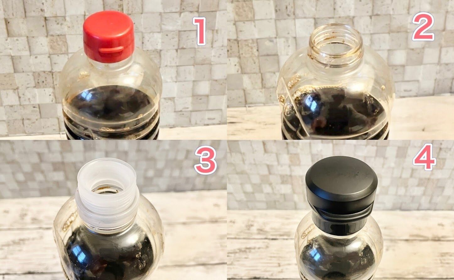 キャップを外してつけ替えるだけ