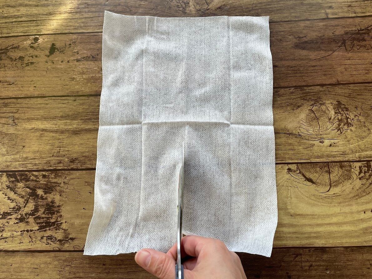 フローリングワイパー用のシートを切って使える