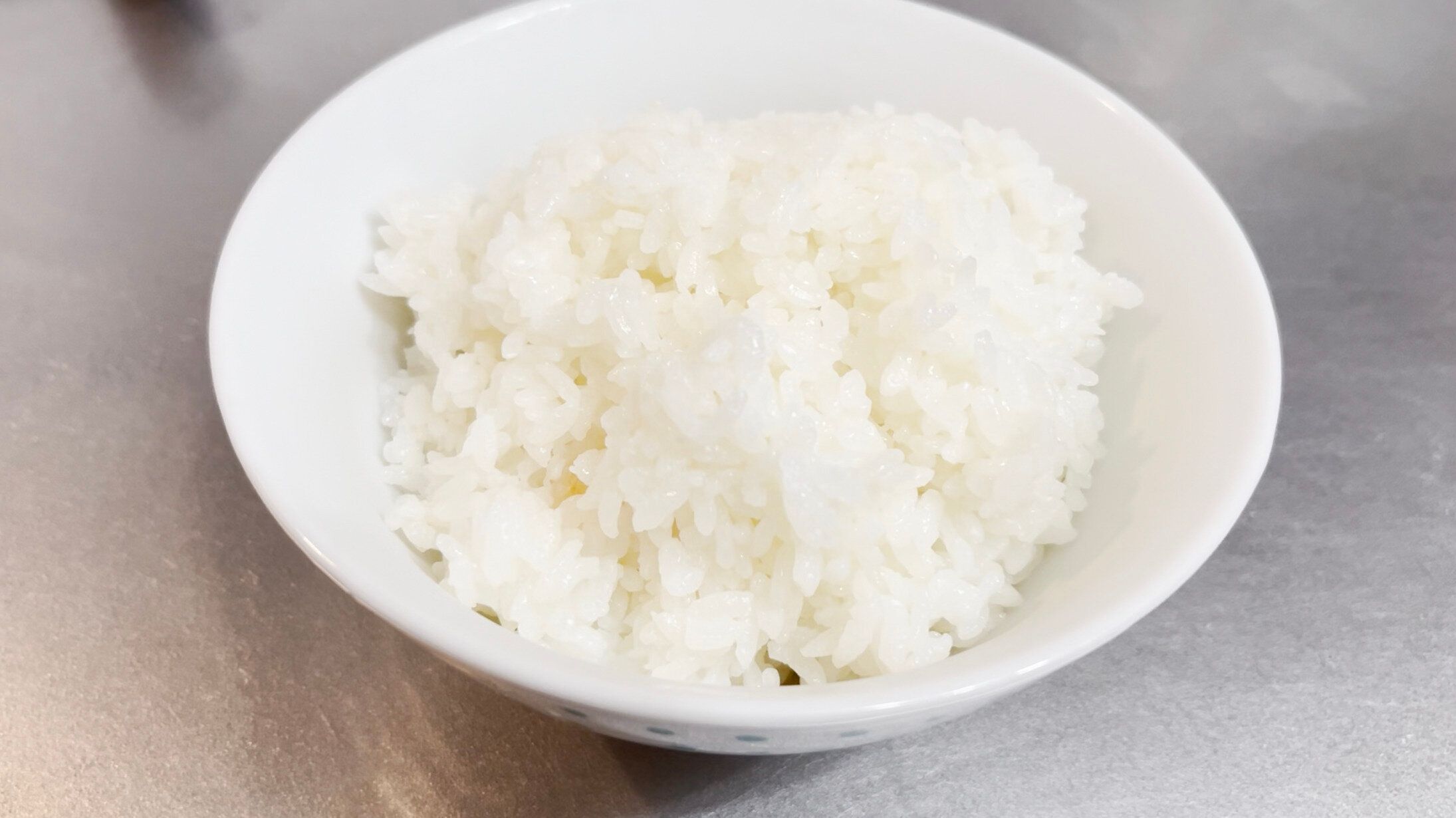 粉寒天入りの白米ご飯