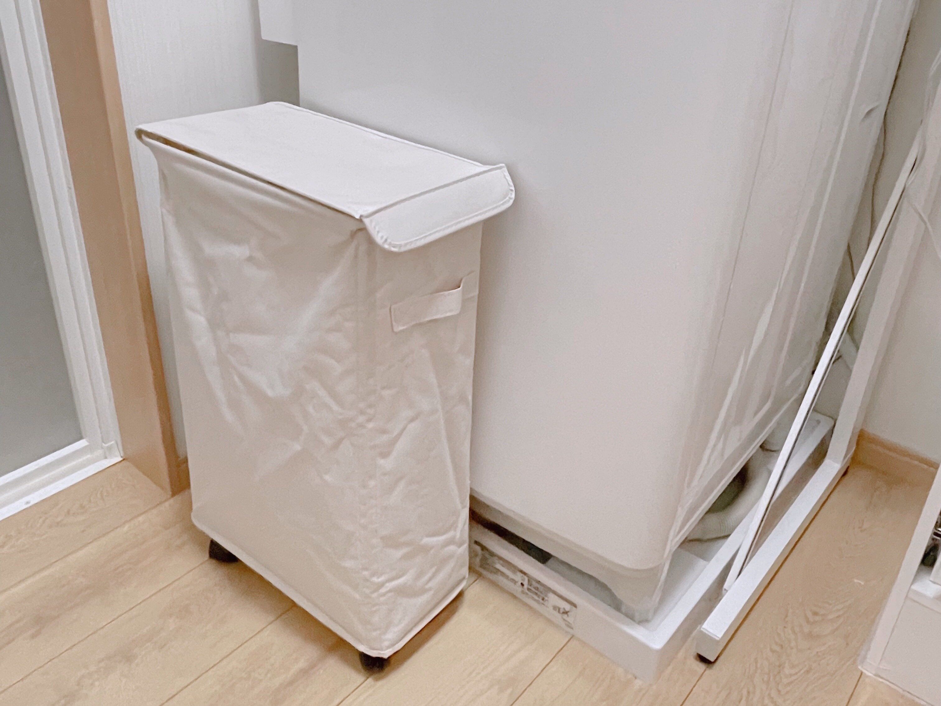 タオルはランドリーボックスに畳まず入れる