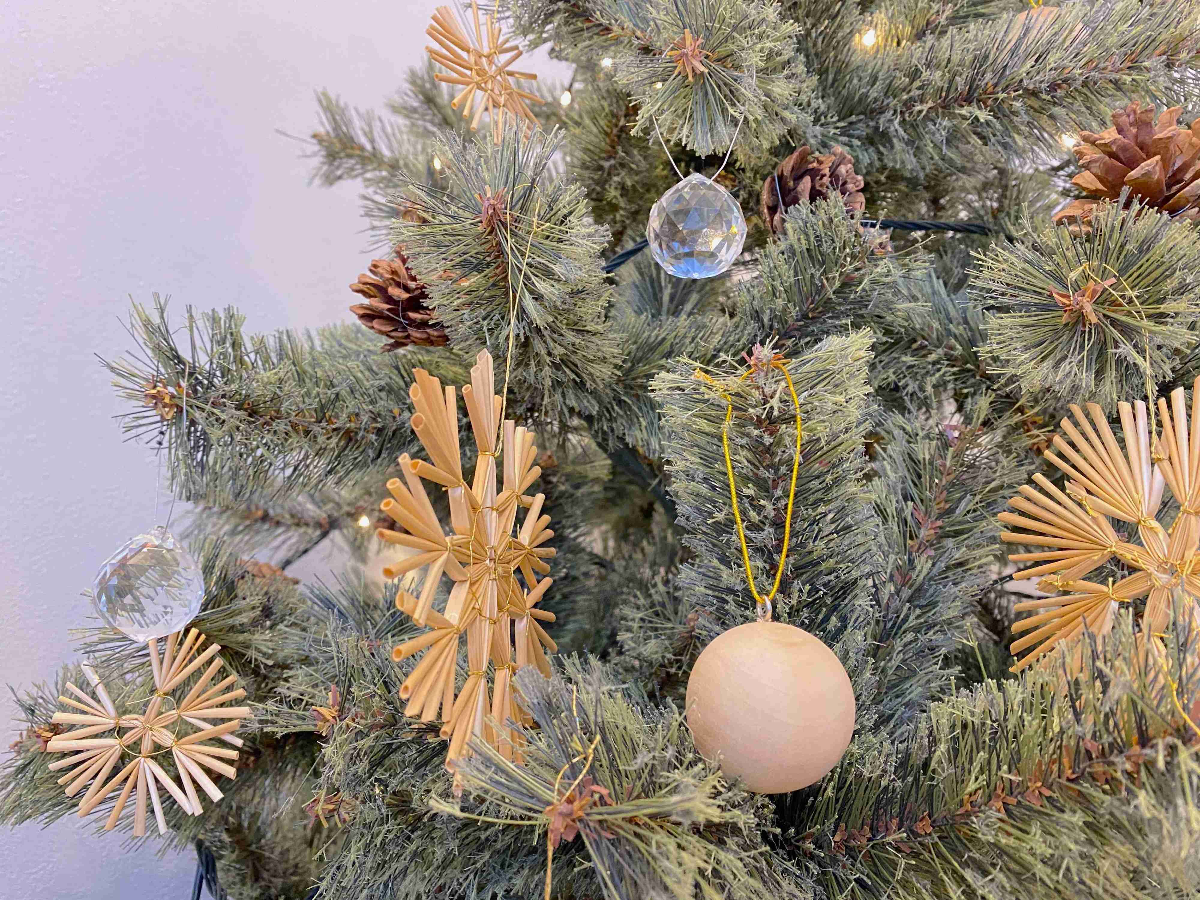 【セリア】ウッドオーナメントボール