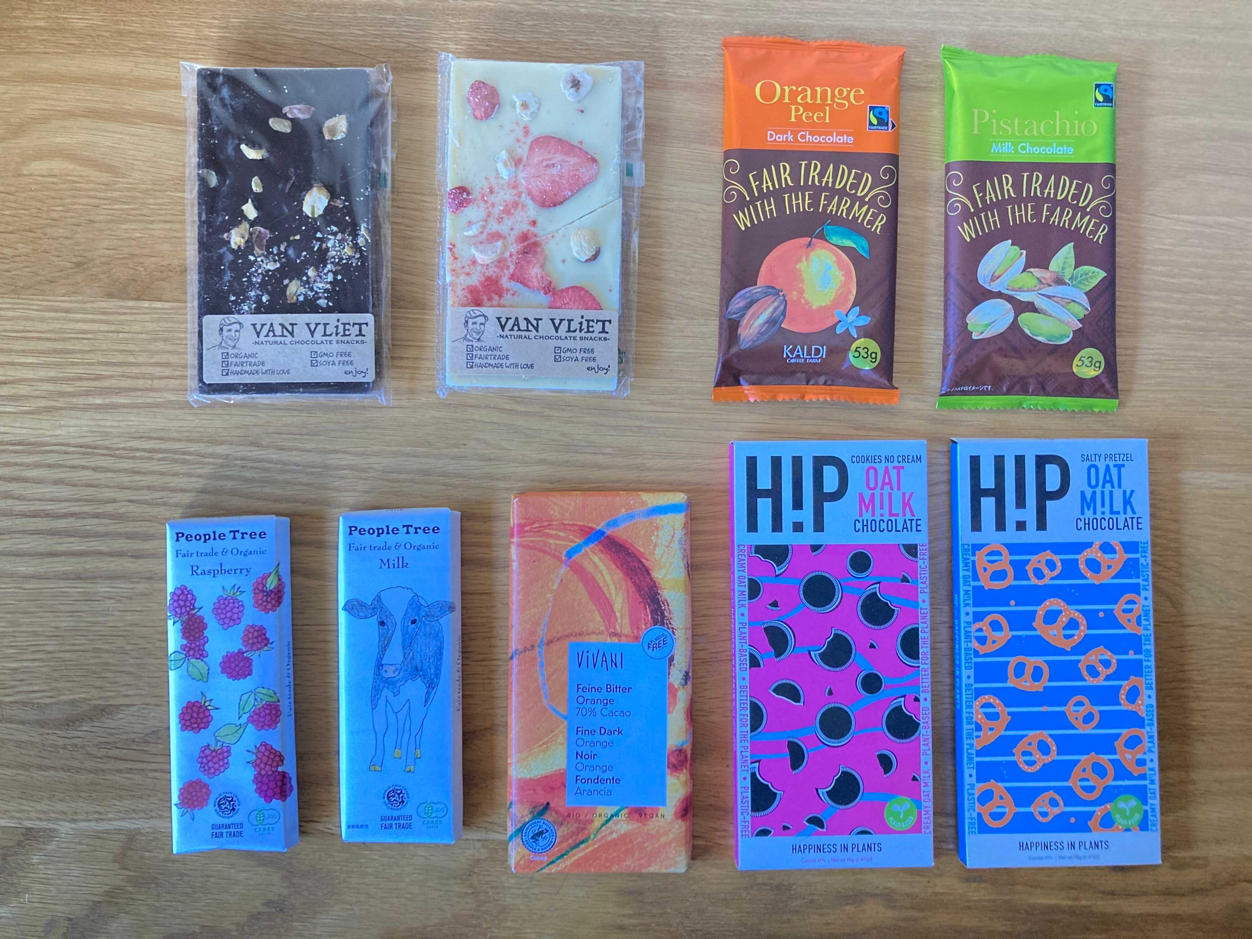 9枚のチョコレート