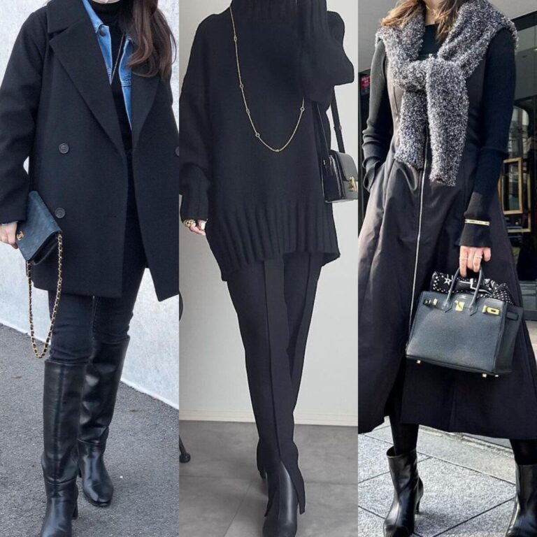 痩せ見え確実！オシャレ度もアップ！食べすぎても洗練見えが叶う「ブラックコーデ」5選