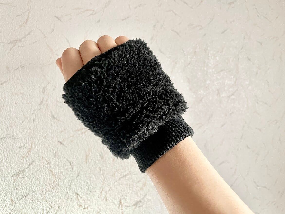 ボア袖としてハンドウォーマー風に