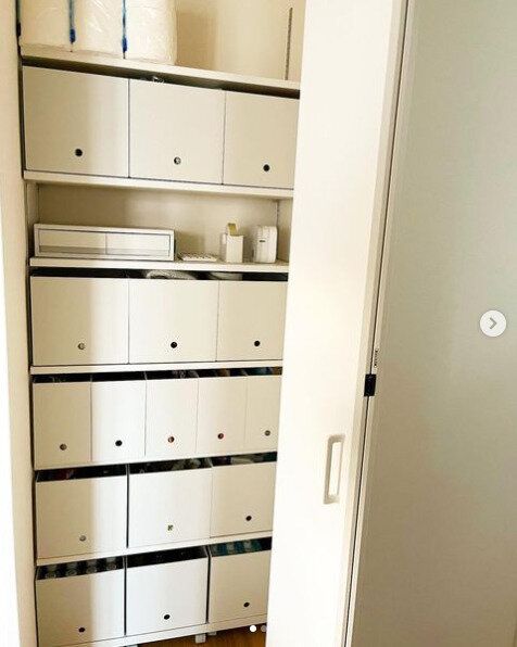 同じ収納アイテムにすればすっきり統一感のある空間に