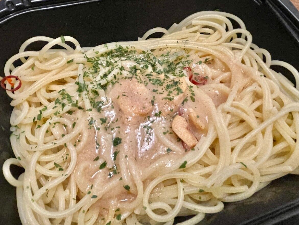 レンジであたためたにんにく18倍ペペロンチーノ
