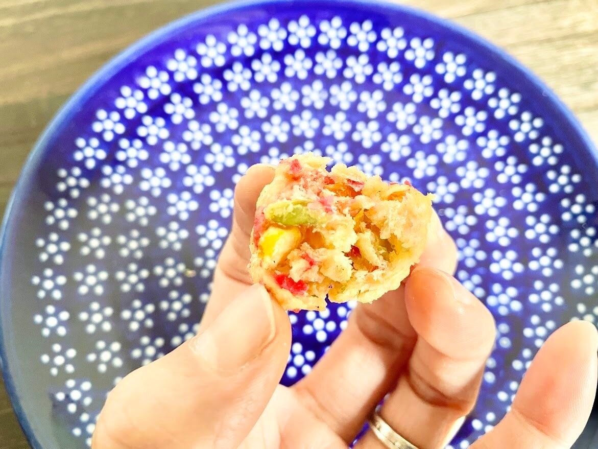 紅生姜のかき揚げの断面