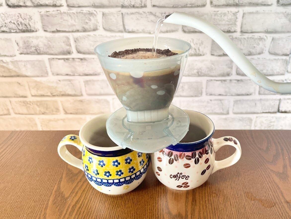 2つのカップにドリッパーを直接置ける