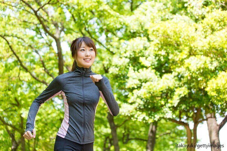 ウォーキングなどの適度な運動で体を温める