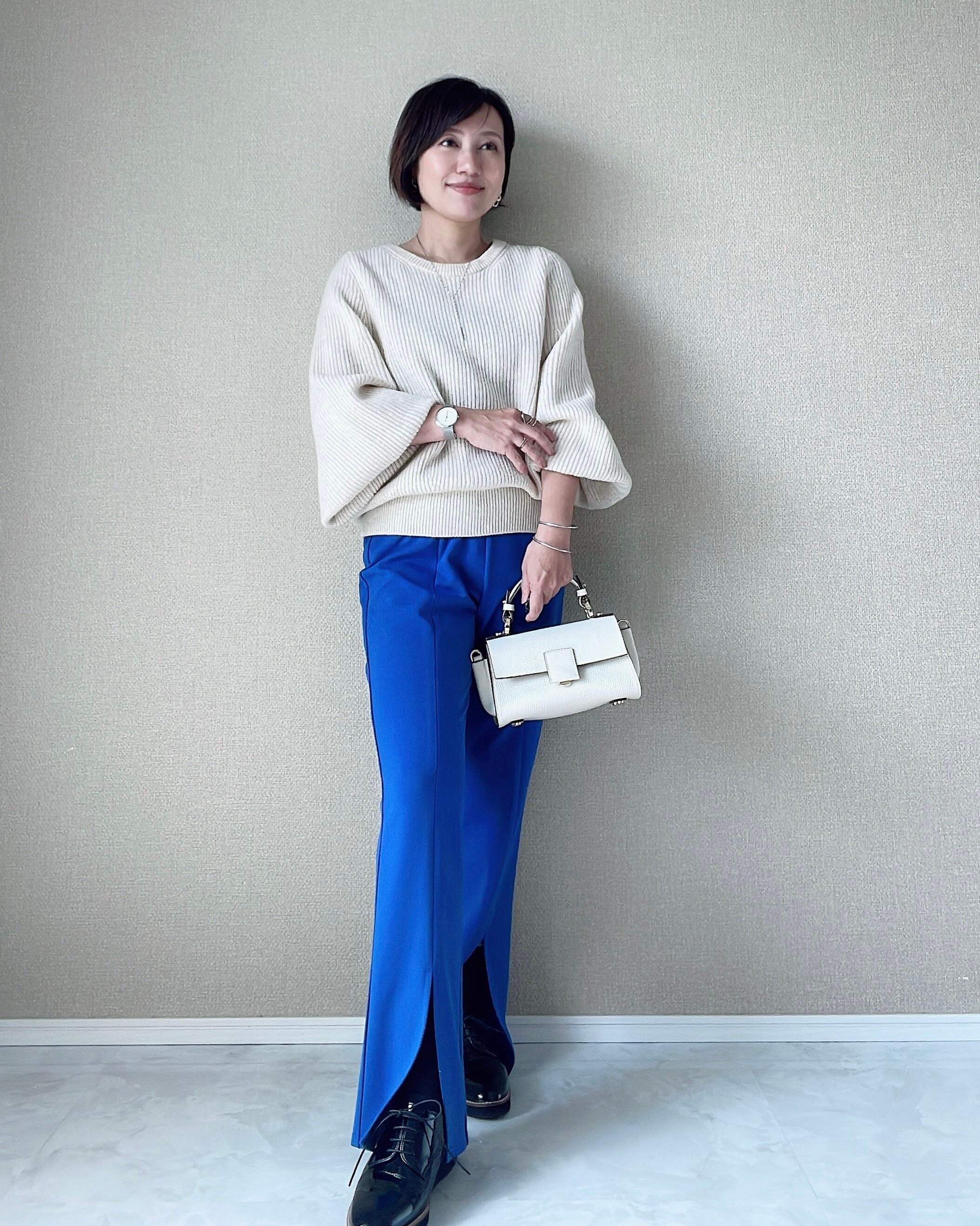 プレミアムラムボリュームスリーブセーター