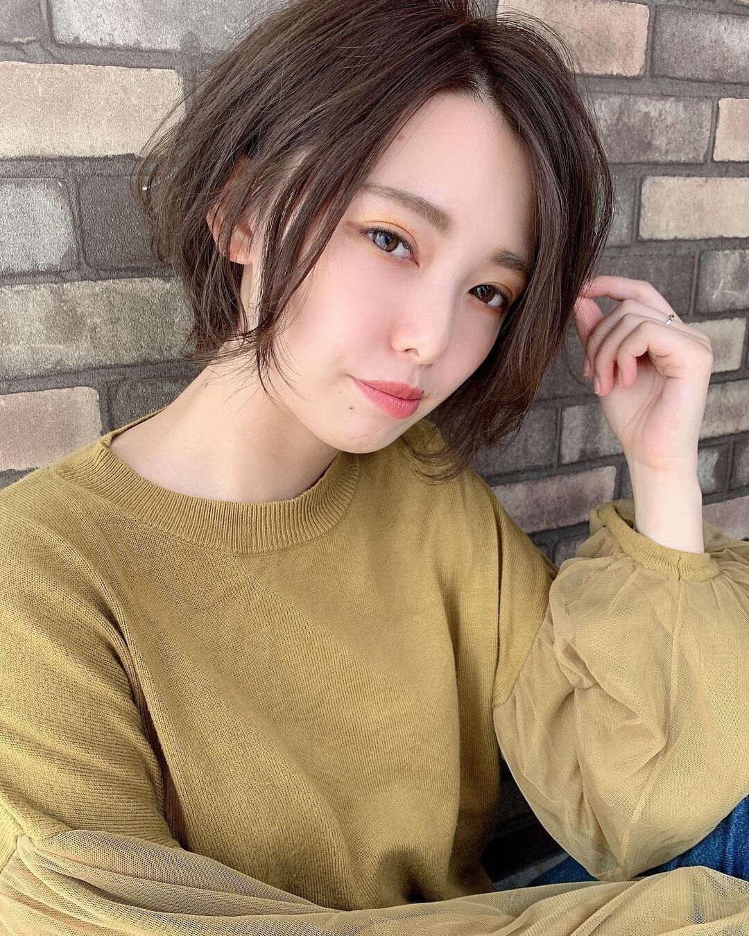 40代女性にもおすすめ!小顔効果もバッチリ!ハンサムなショートボブ