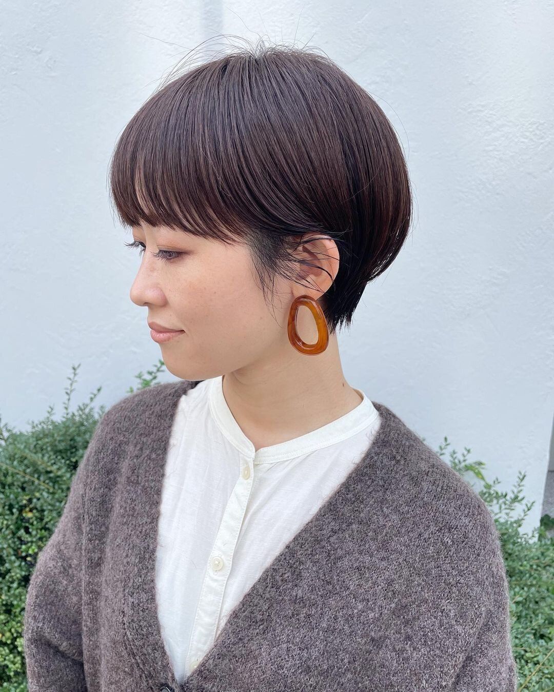 面長をカバーして美人40代に!面長に似合うショートヘア