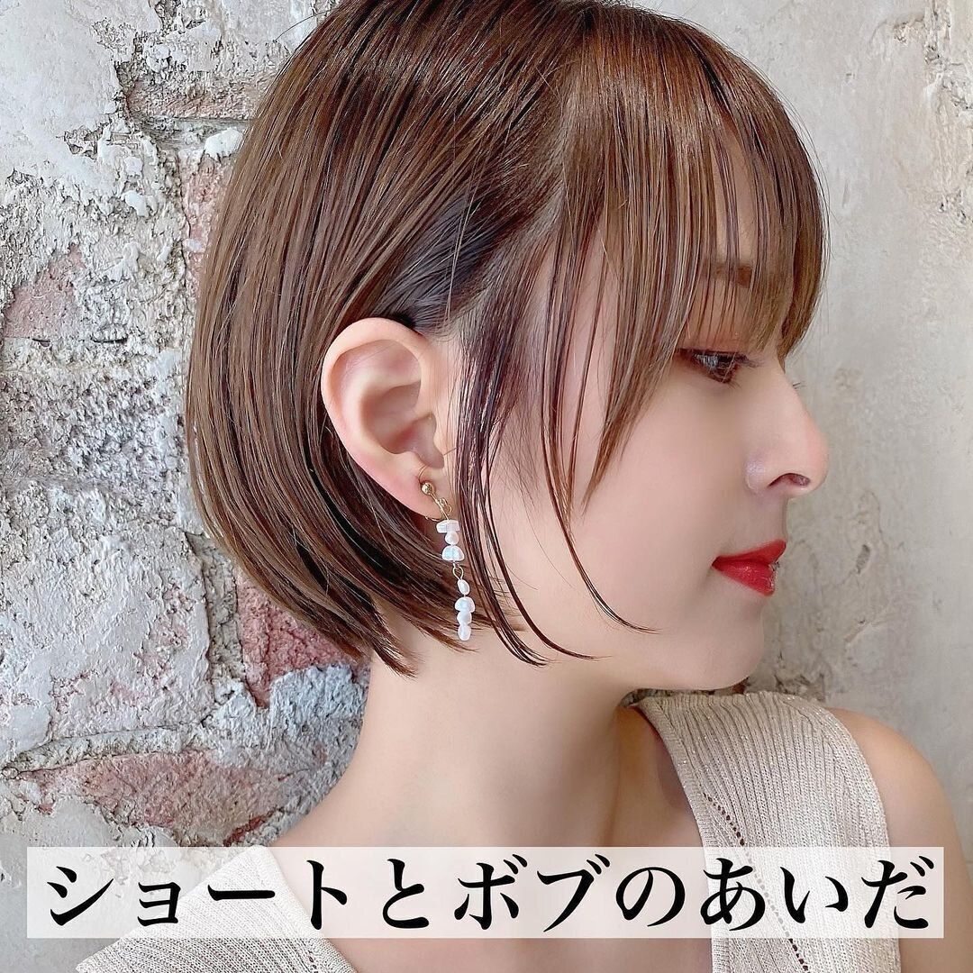 面長をカバーして美人40代に!扱いやすい大人の美人ボブ