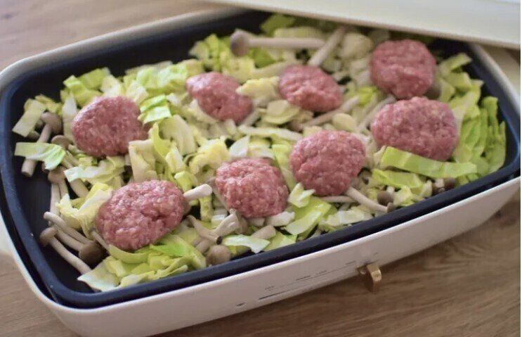 蒸しハンバーグ