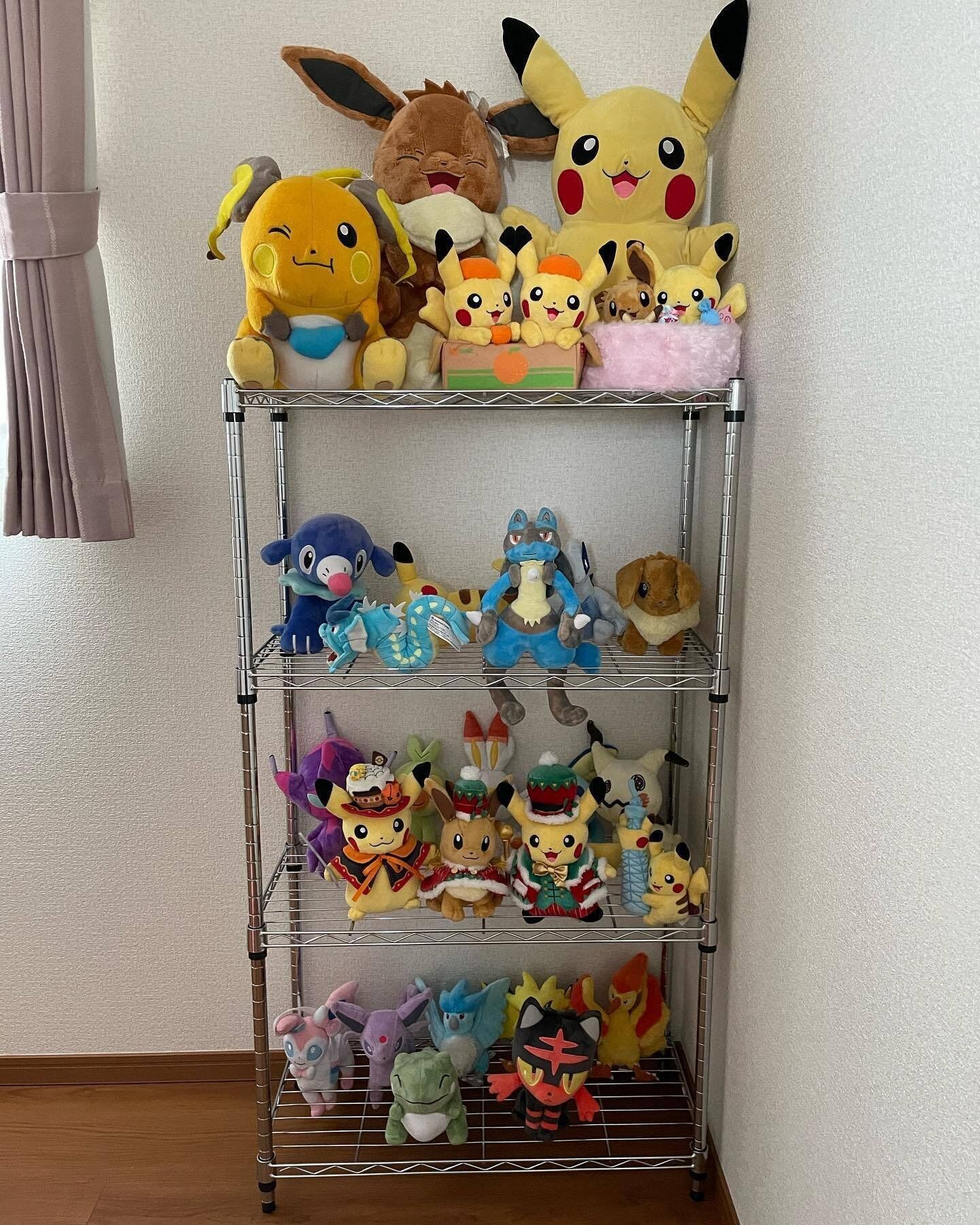 スチールラックを使ってぬいぐるみ収納！