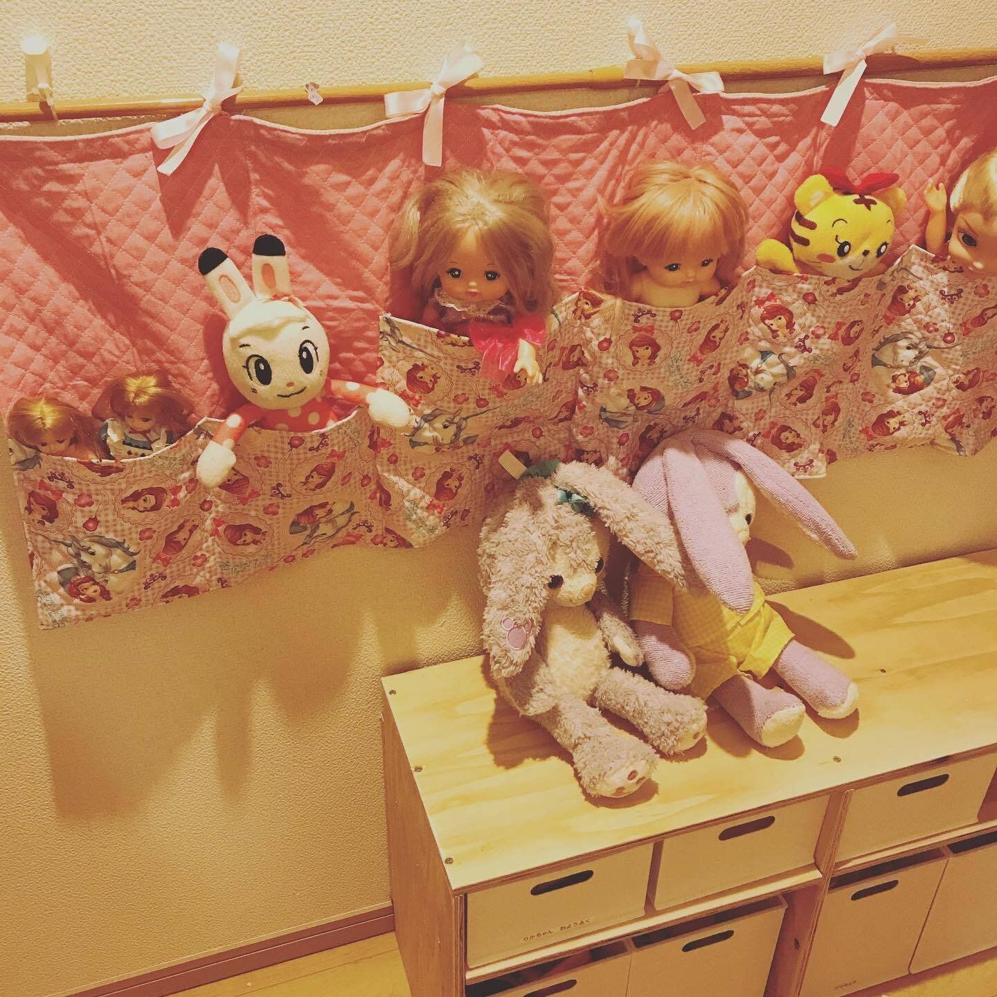 専用のぬいぐるみ収納をハンドメイド