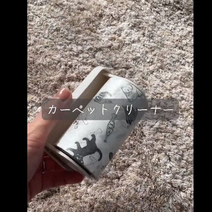 【セリア】コンパクトでかわいい！カーペットクリーナー