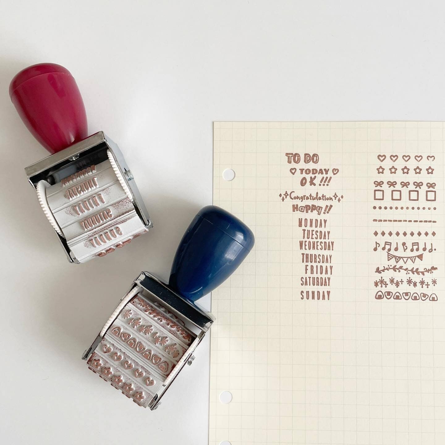 たっぷり12デザイン楽しめる「デザイン回転ラバースタンプ」