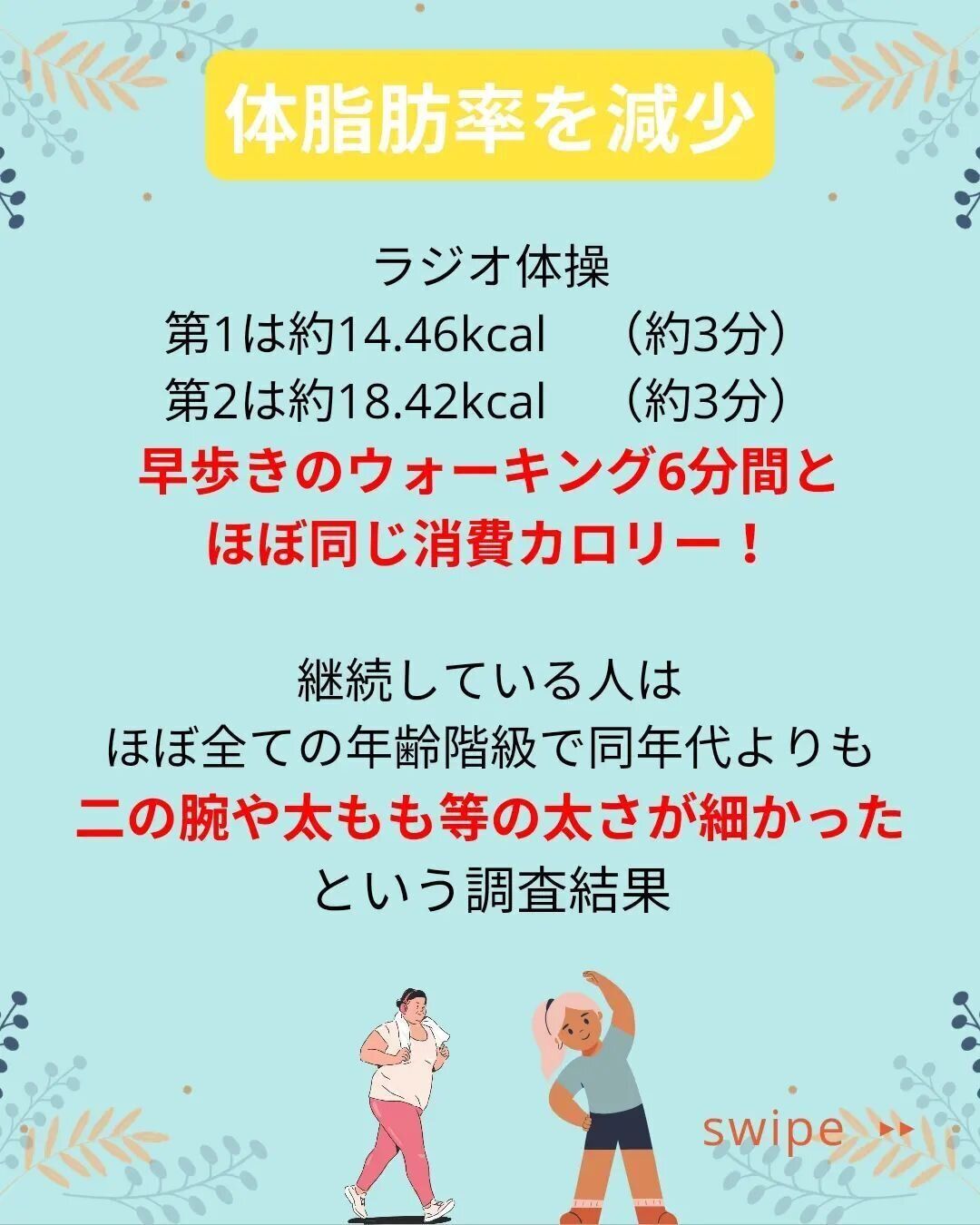 体脂肪率を減少