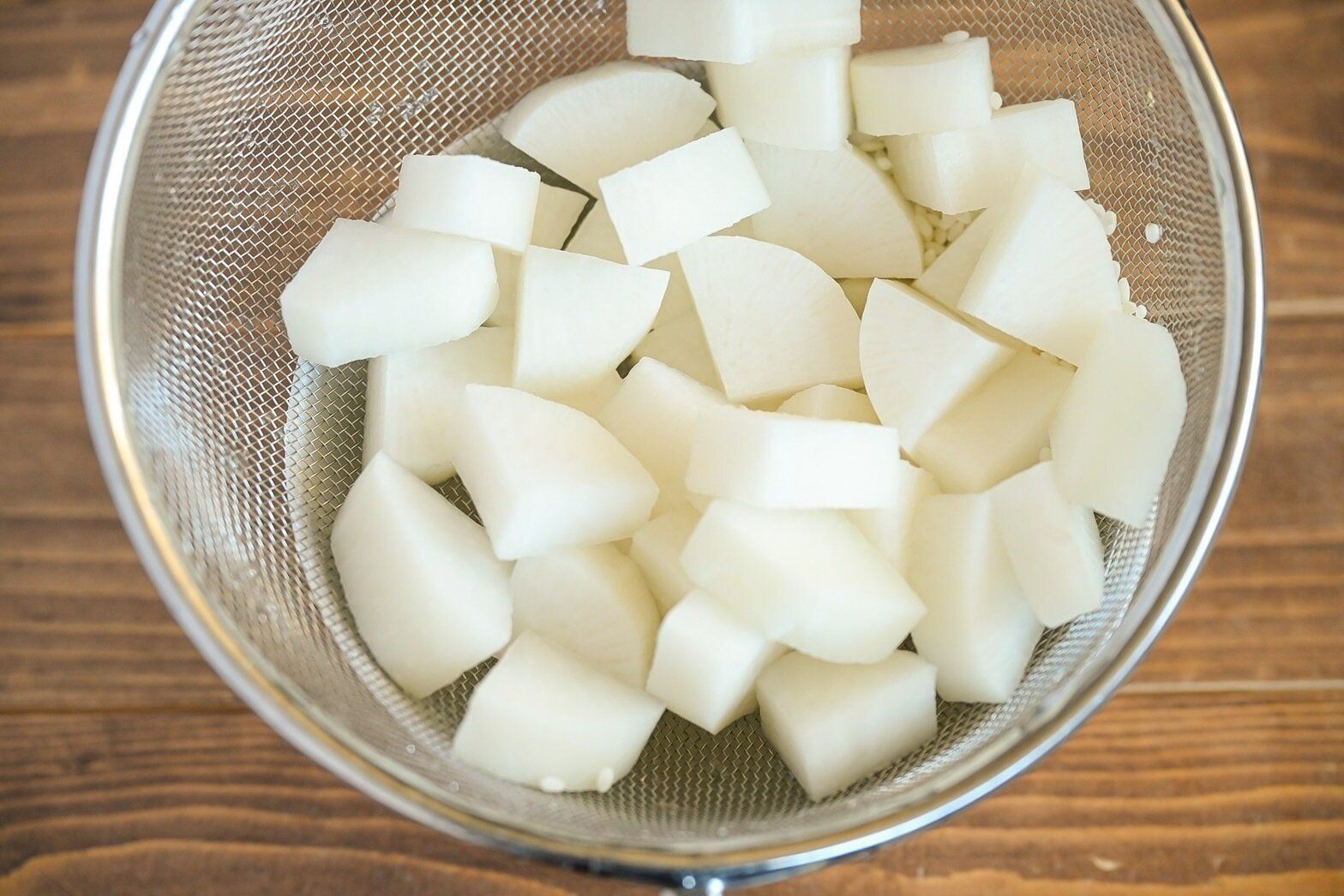 レンジ加熱した大根