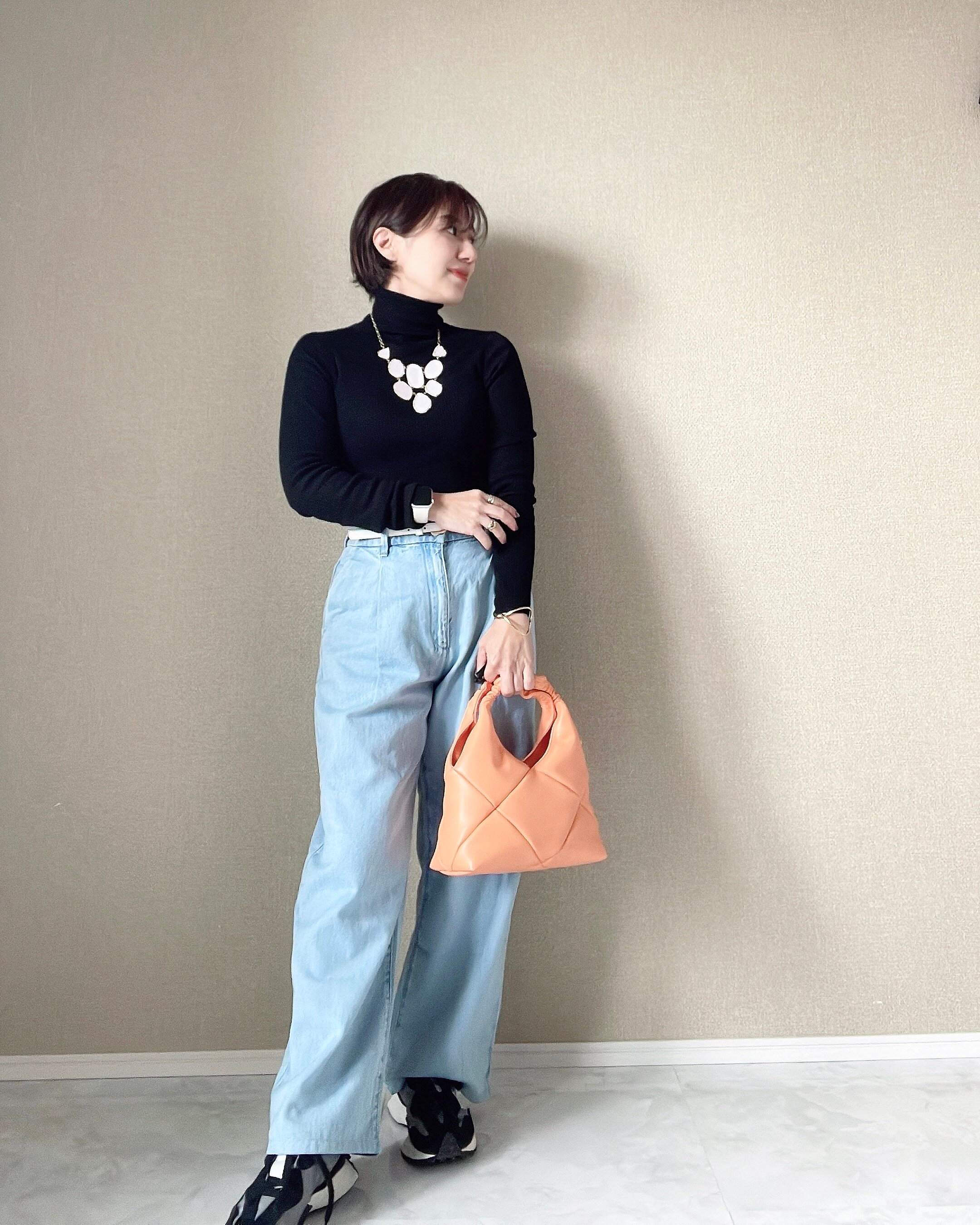 ドレープデニムタックパンツ