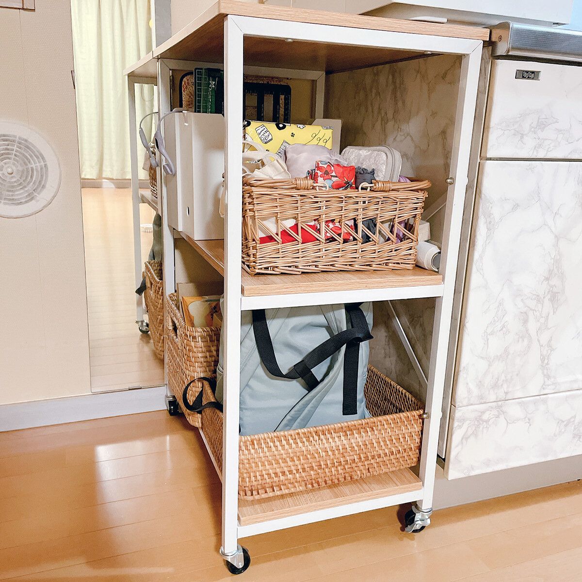 現在はラックへ