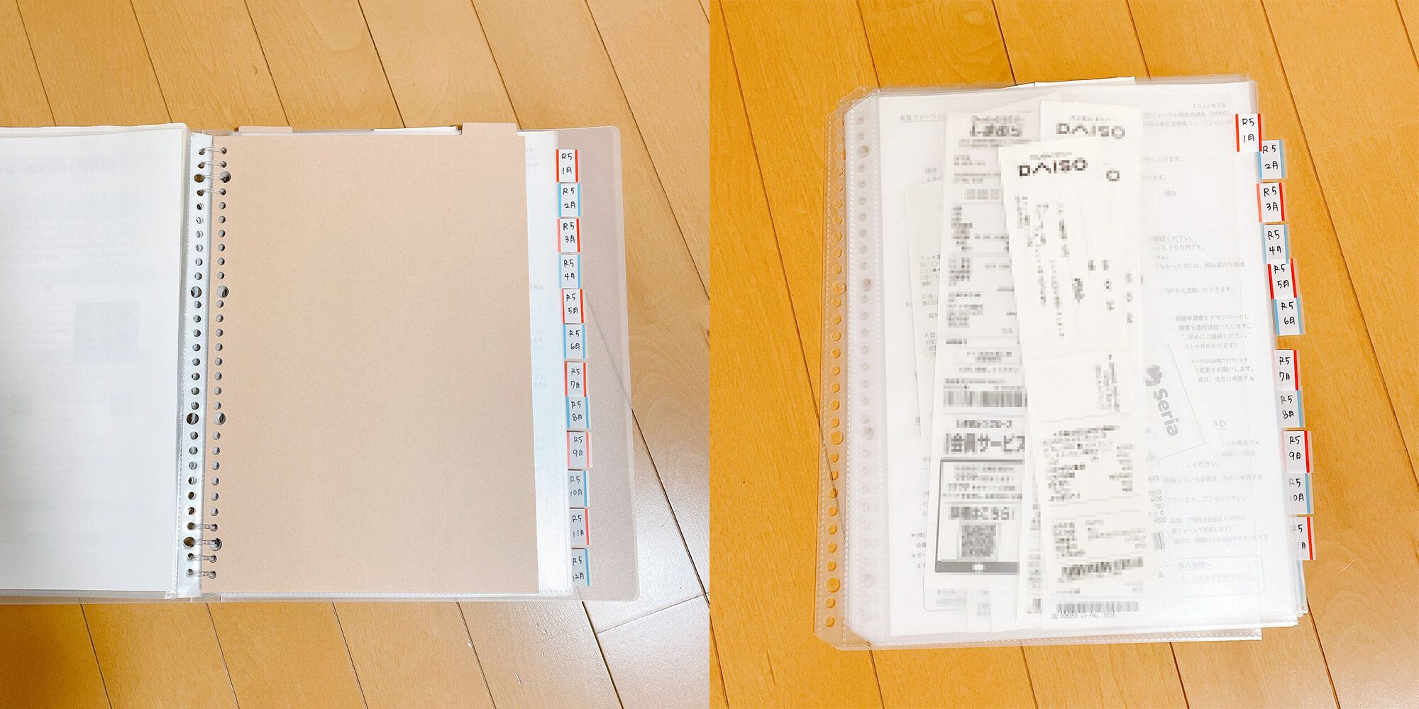 確定申告が終わるまではうすいファイルで1年分管理