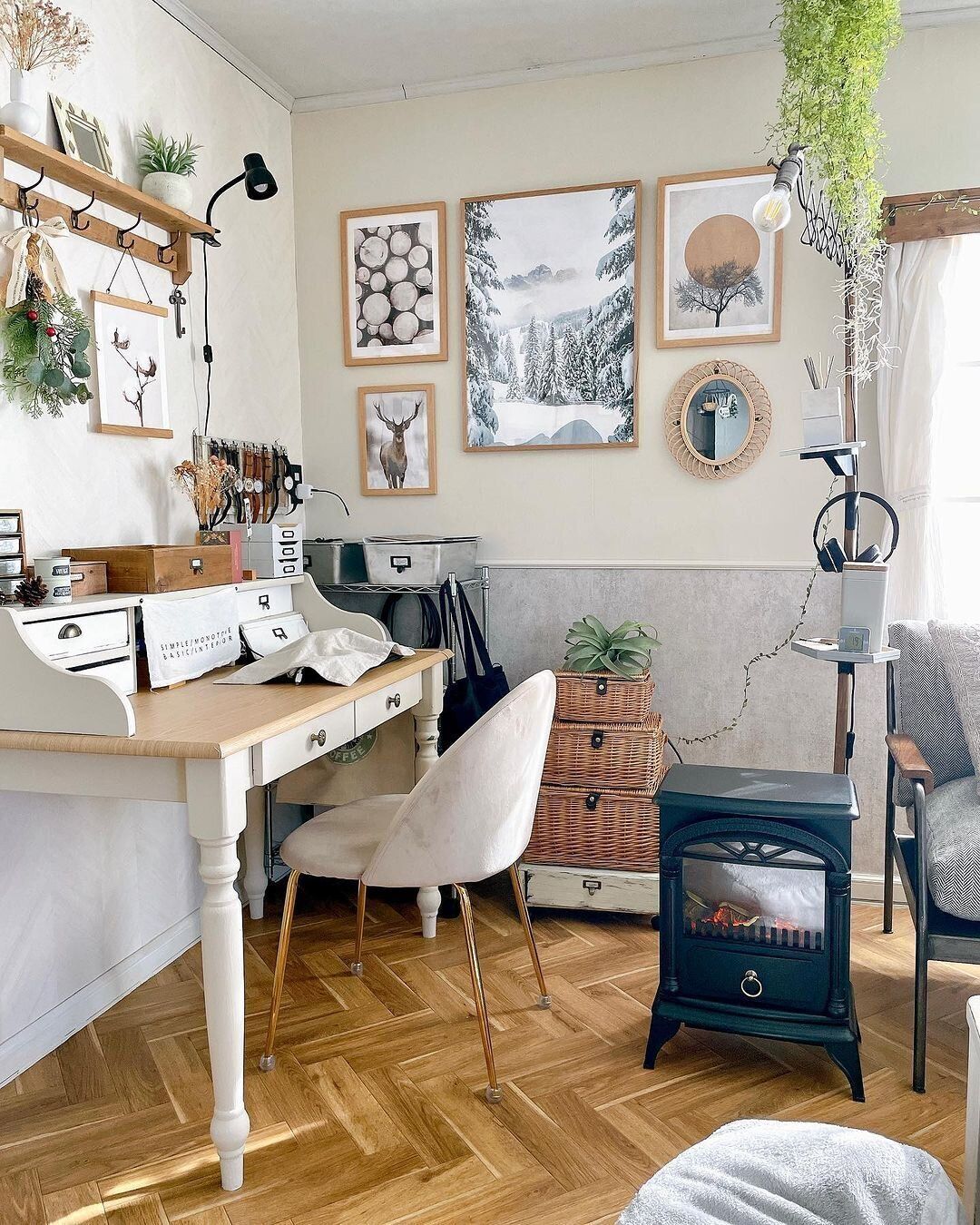 【ニトリ】見た目がかわいい！暖炉型ファンヒーター