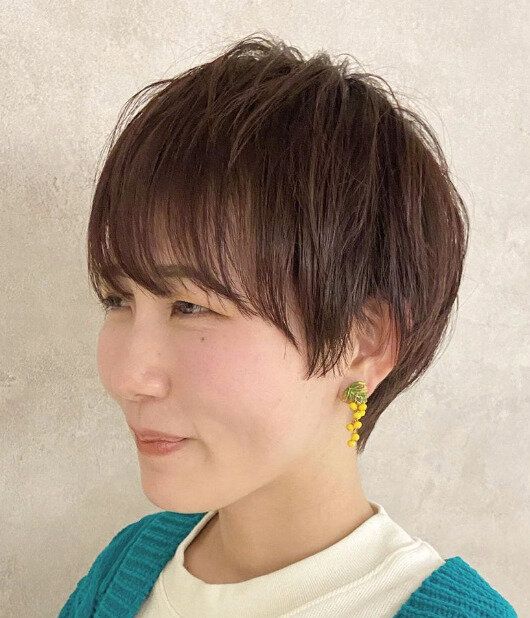 お気に入りのイヤリングが目立つ！大人ベリーショート