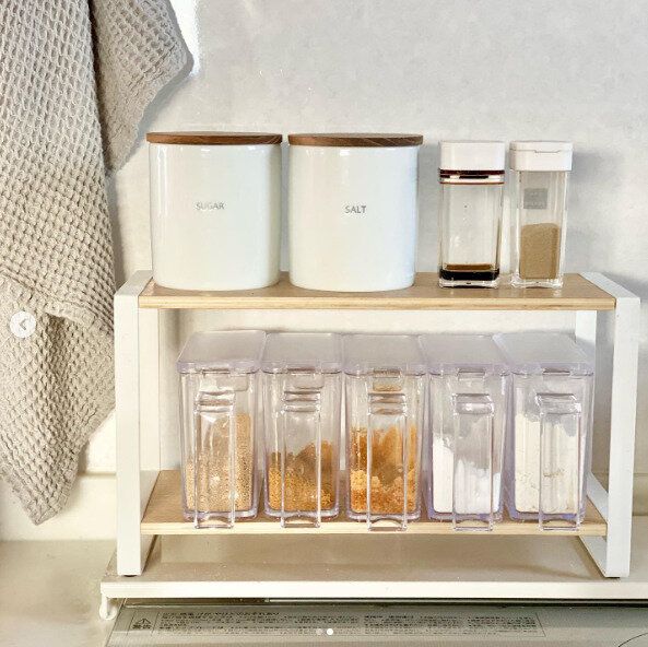 調味料はすべてtowerの容器に収納！