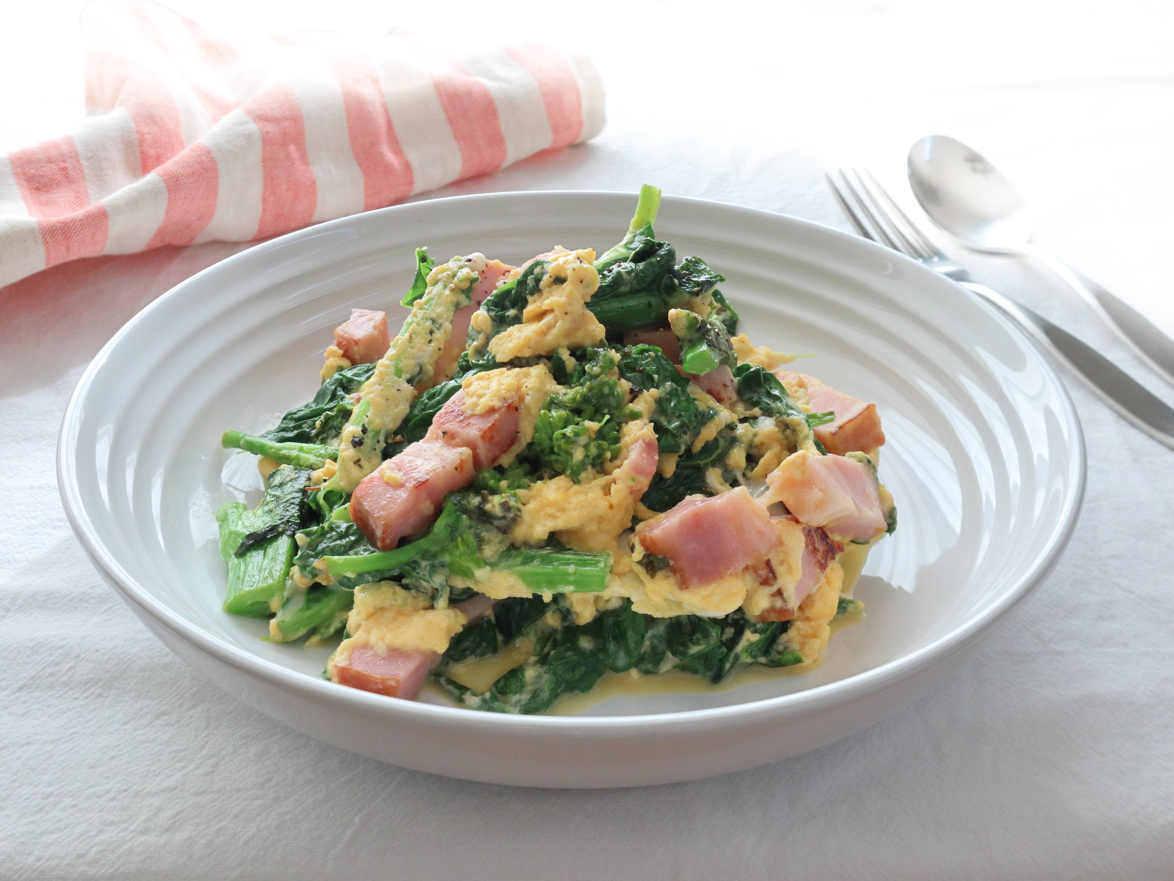 ほろ苦さに合う濃厚なカルボナーラ味