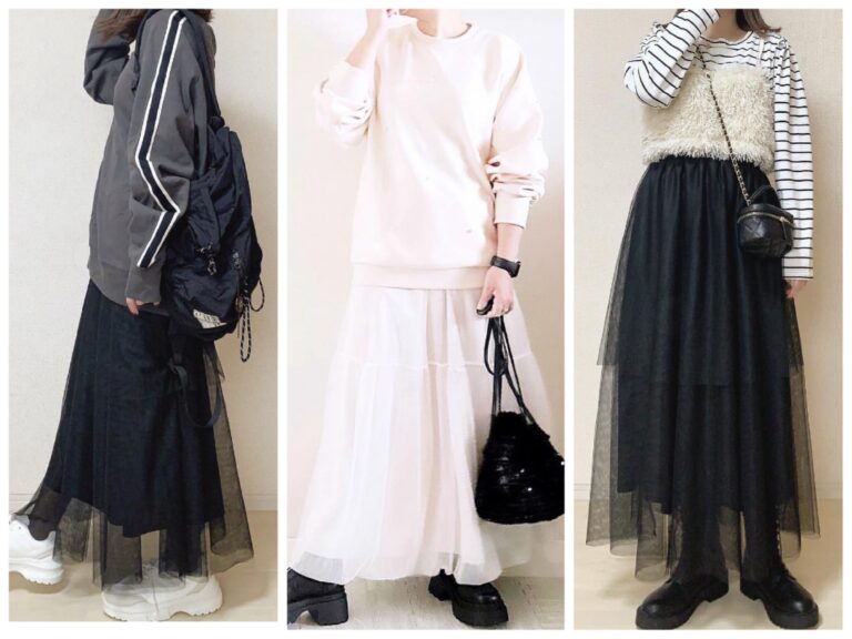 【しまむら・アベイル】どう着こなすのが正解？アラフォーお手本チュールスカートコーディネート5選