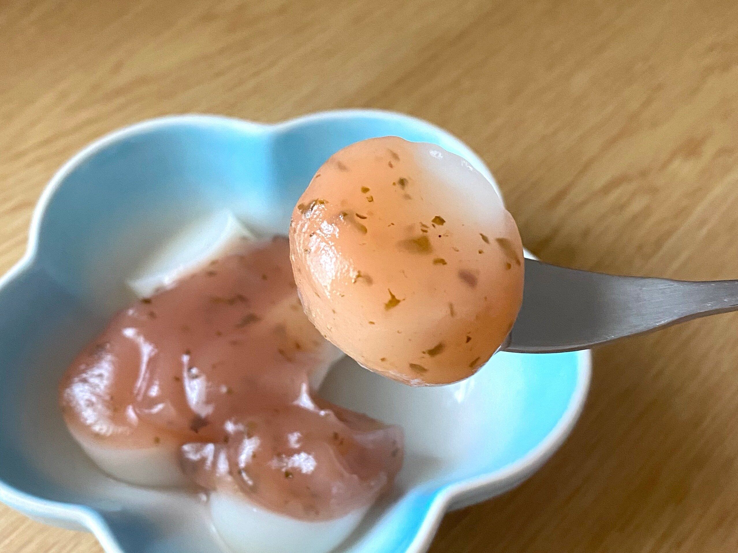 レンジで白玉さくらあん