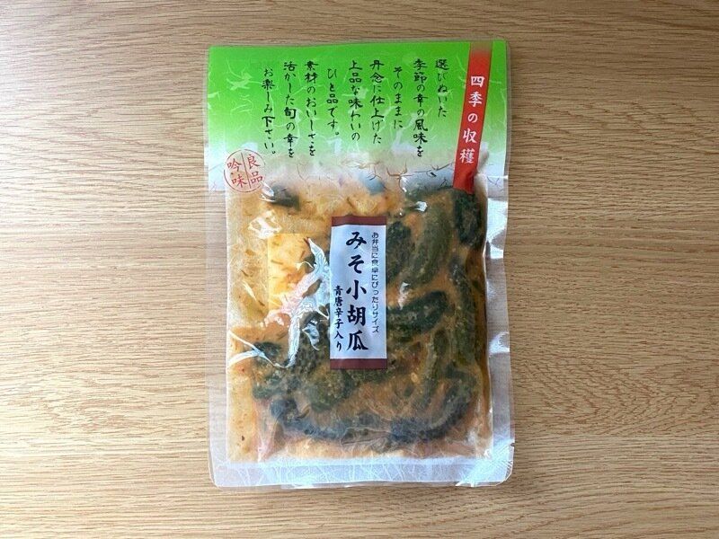 みそ小胡瓜青唐辛子入りのパッケージ