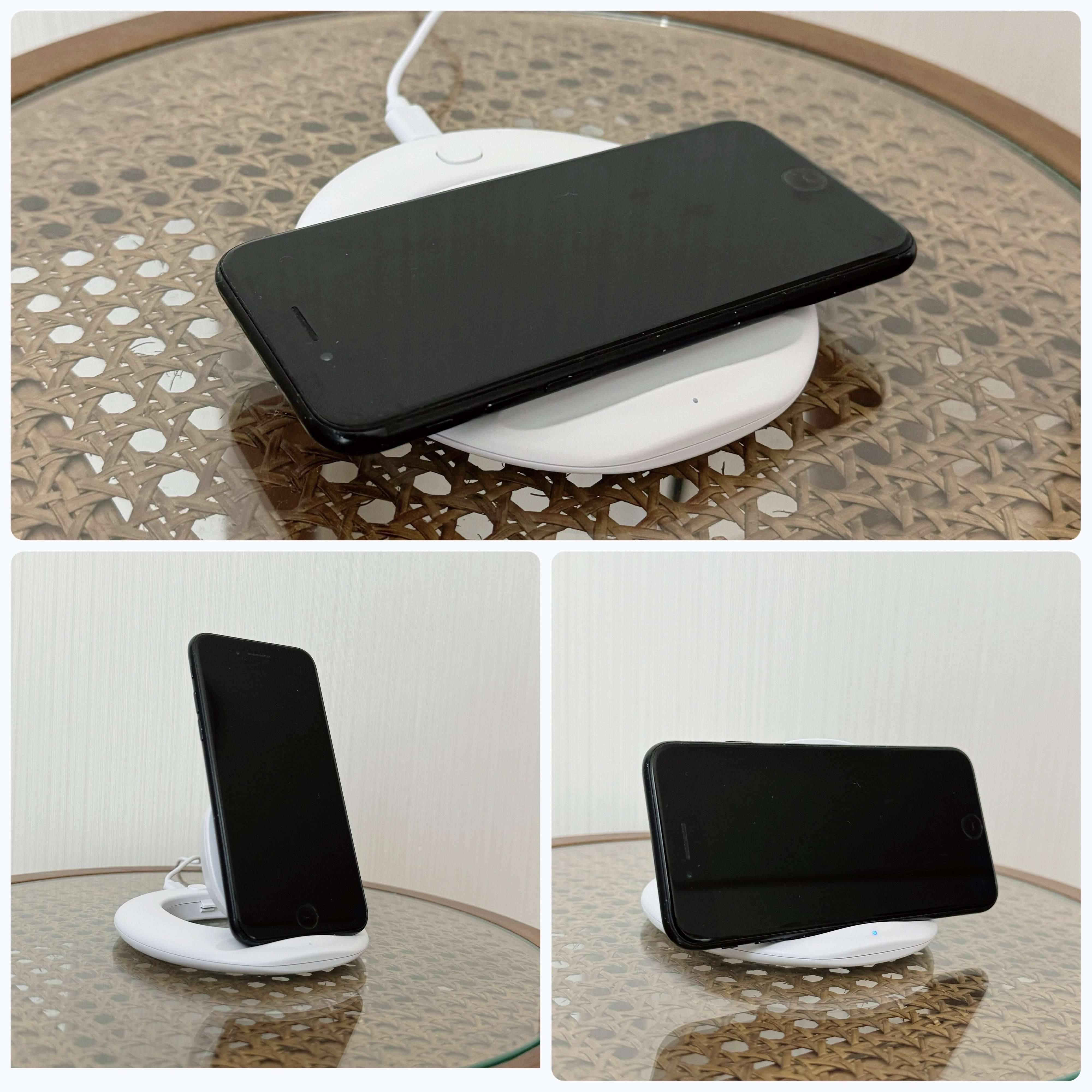 平置きだけじゃない！充電しながら横置きも縦置きもできる！