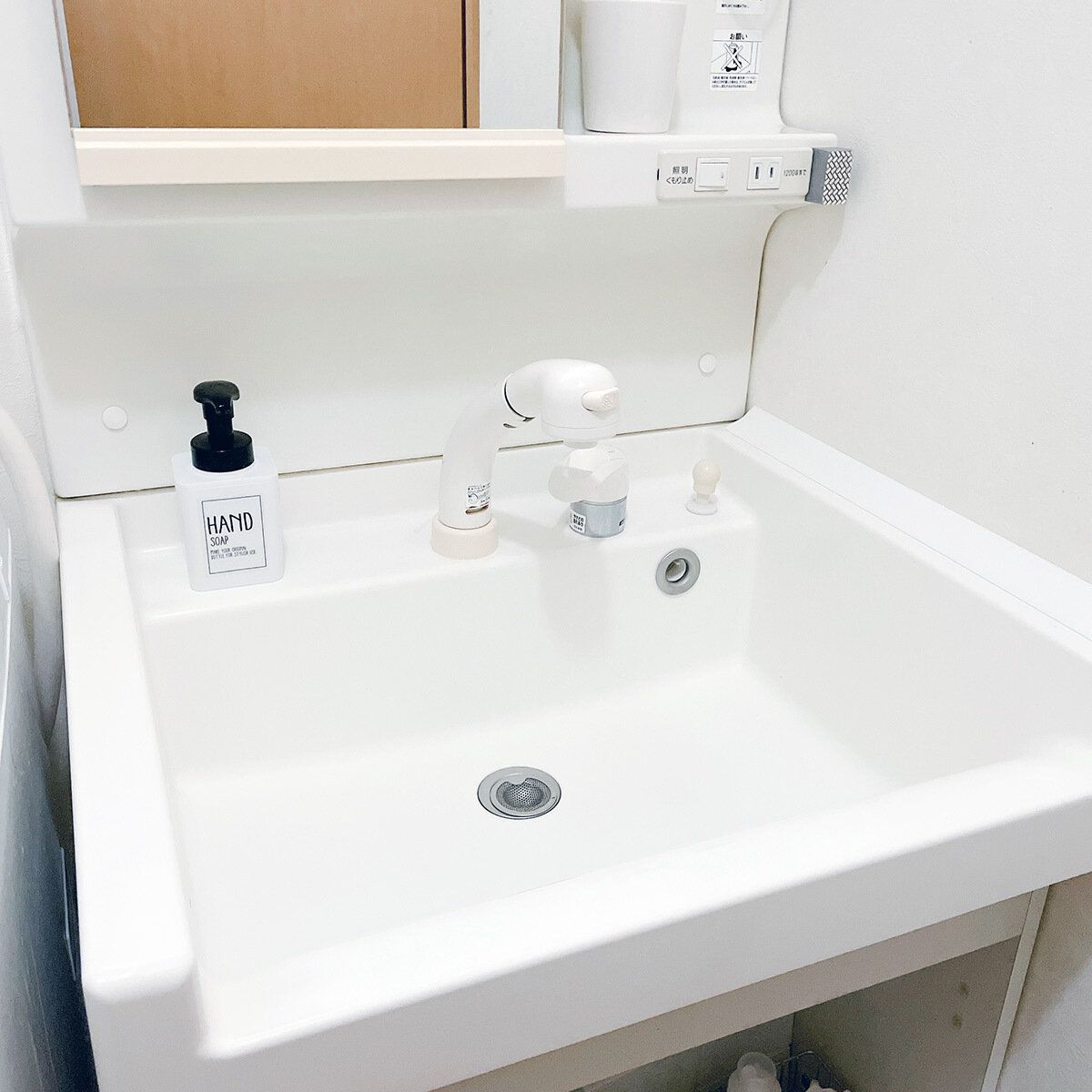 ハンドソープ以外は置かないからスッキリきれい
