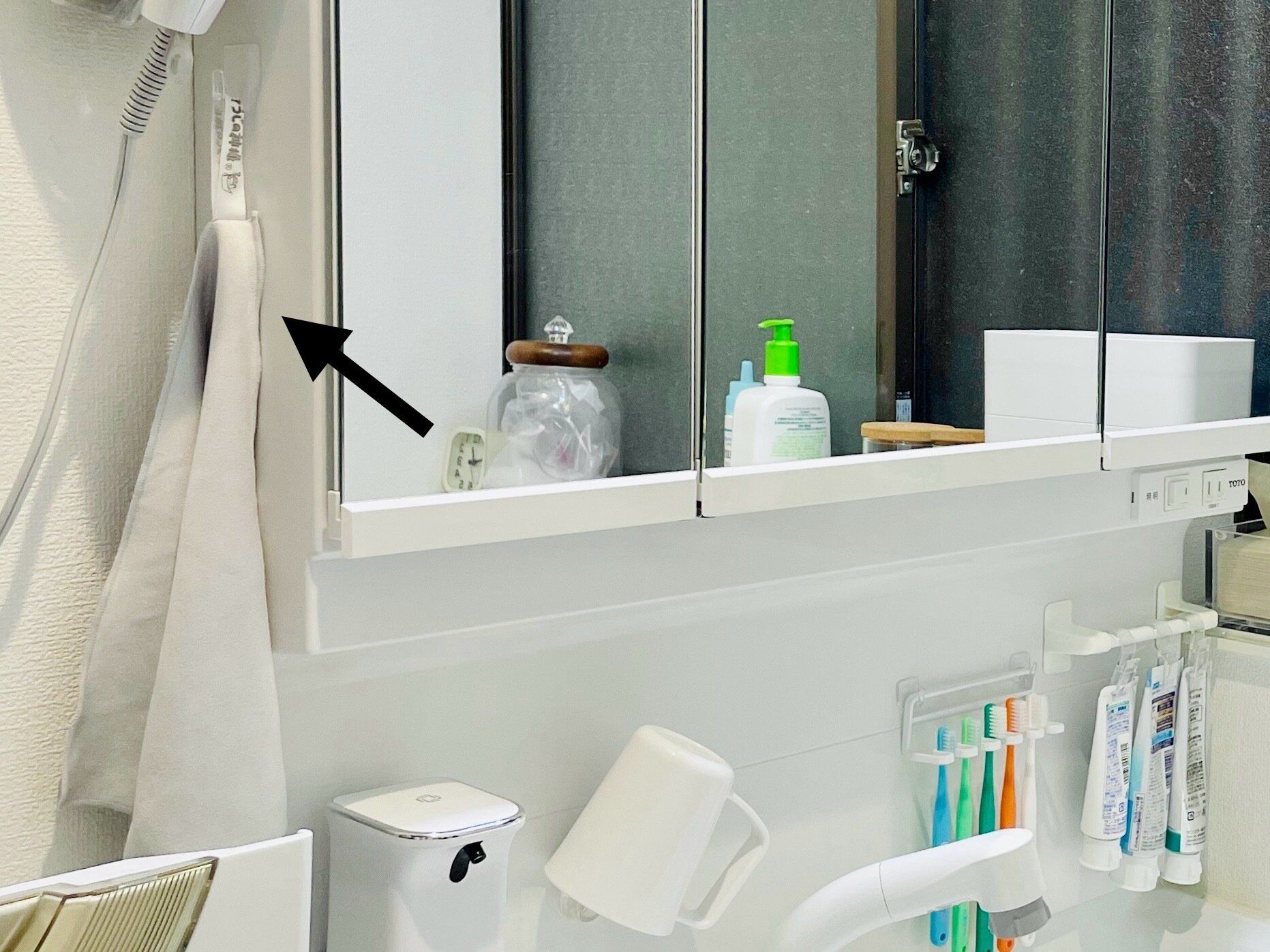 掃除道具は出しっぱなし