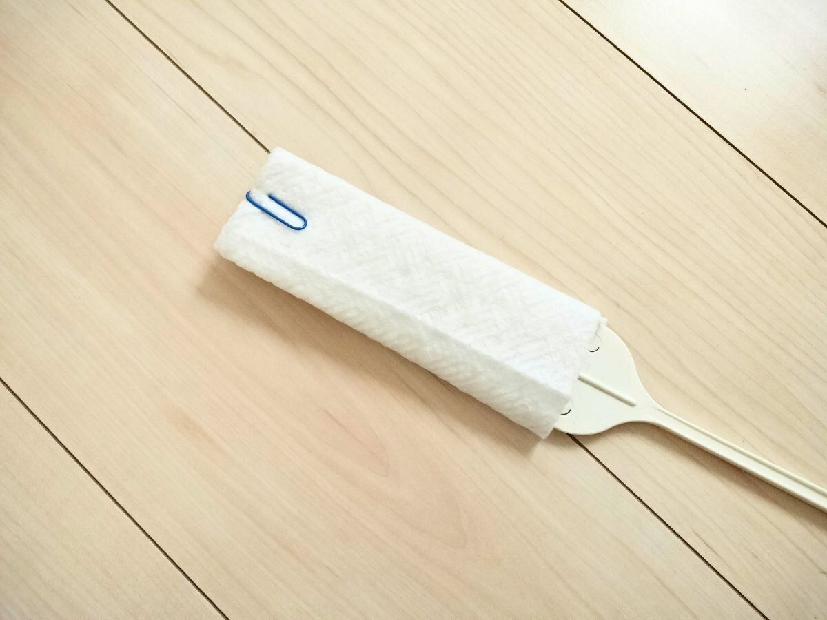 クリップで留めたシート